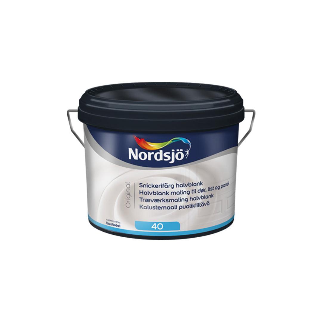 Spand med Nordsjö Original Træværksmaling Halvblank 40