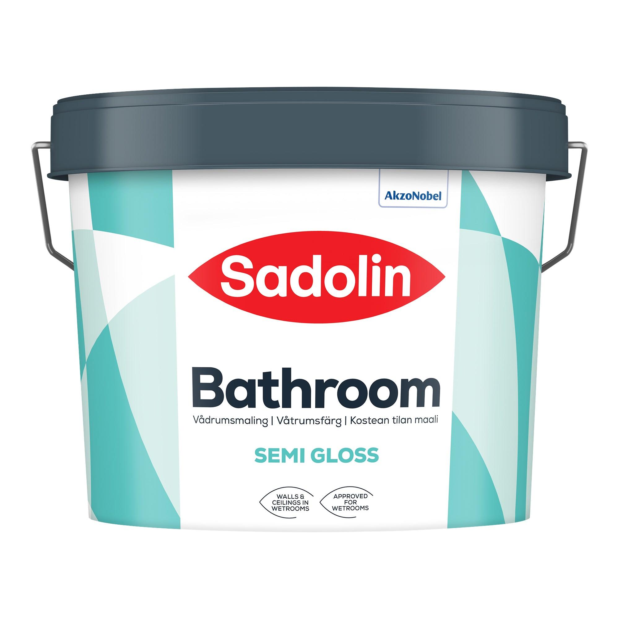 Spand med Sadolin Vådrum Halvmat 30 til badeværelse