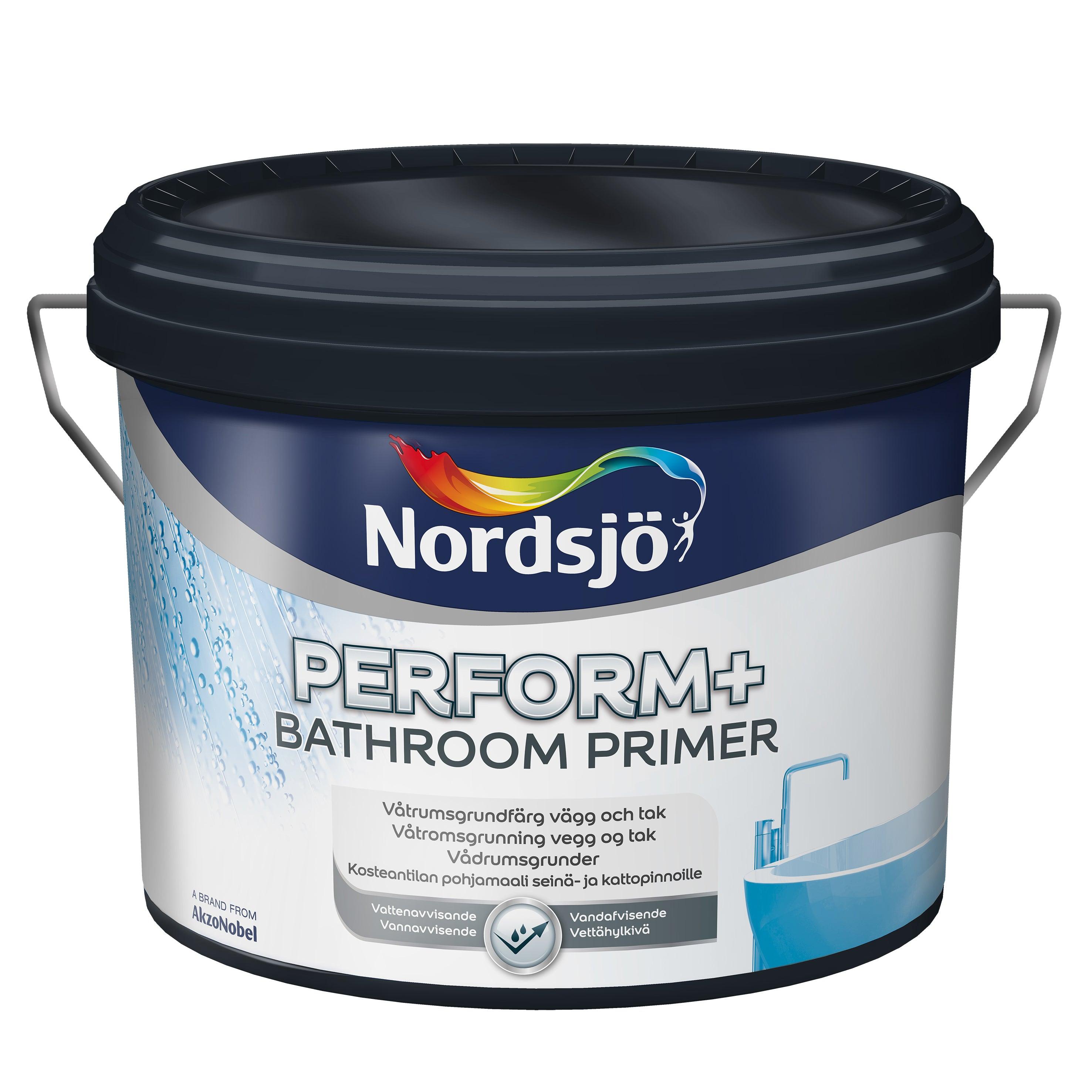 Spand med Nordsjö Perform+ Bathroom Primer vådrumsgrunder