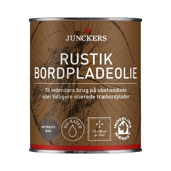 Dåse med Junckers Rustik Bordpladeolie antracitgrå på 0,75 liter