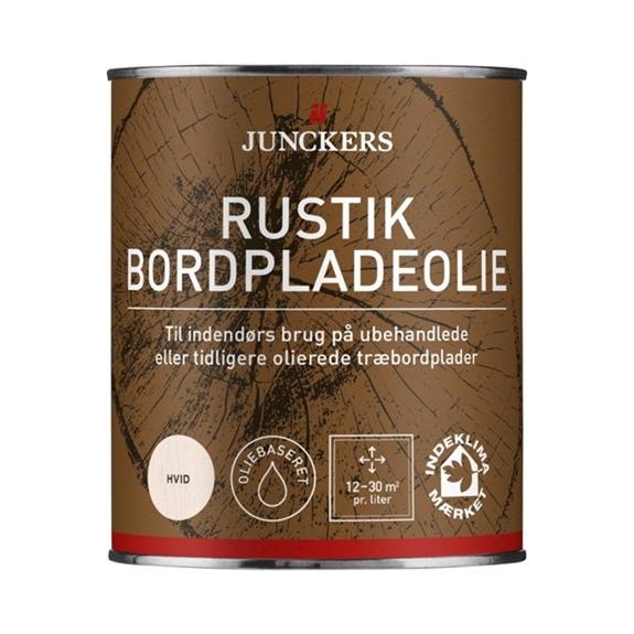 Dåse med Junckers Rustik Bordpladeolie hvid på 0,75 liter